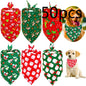 New 50/100pcs Christmas Dog Bandana Christmas Pet Supplies Dog Accessories Pet Dog Bandanas Scarf  Small Dog Cat Puppy  Bandana