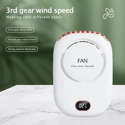 Xiaomi Portable Hanging Neck Fan Mini Cooling Waist Fans Bladeless USB Rechargeable Sports Cooler Fan For Outdoor Sports Travel