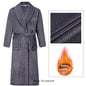 Big Size 3Xl 4Xl Kimono Robe Gown Winter New Men's Homewear Coral Fleece Bathrobe Shower Peignoirs Loose Thicken Nightwear