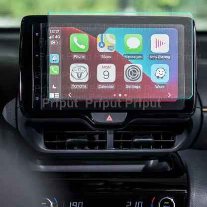 Tempered Glass Screen Protector For Toyota Yaris Cross 2021 2022 9 inch Car infotainment GPS Navigation Display Protector