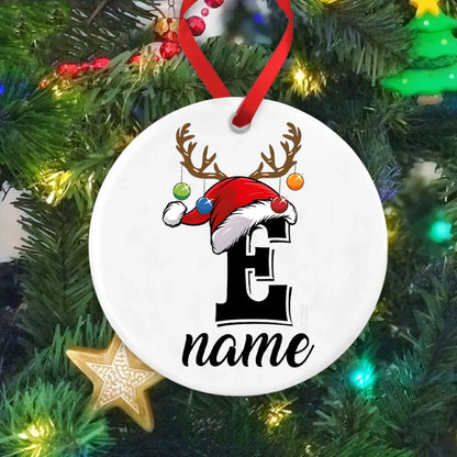Personalized Christmas Ornament Custom Name Photo Prop Pendant Xmas Party Photography Accessories Ornament Xmas Keepsake Gift