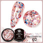 BOZLIN 5ML Color Solid Nail Gel Colorful Painting Nail Art Varnish Semi Permanent Solid Polish UV Nail Gel Top Coat Manicure