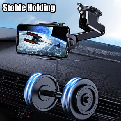 Truck Interior Phone Holder For 66-84mm Width Mobile Phone Stand GPS Navigation Support 360° Rotating Strong Suction Car Holder