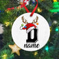 Personalized Christmas Ornament Custom Name Photo Prop Pendant Xmas Party Photography Accessories Ornament Xmas Keepsake Gift