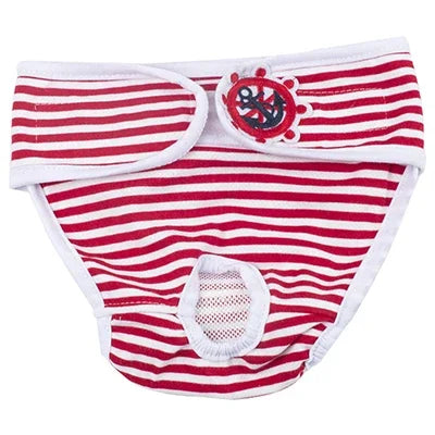 Striped Female Dog Diaper Washable Dog Physiological Pants for Small Medium Dogs Diaper Panties Chihuahua Pet Underwear S-Xxl
