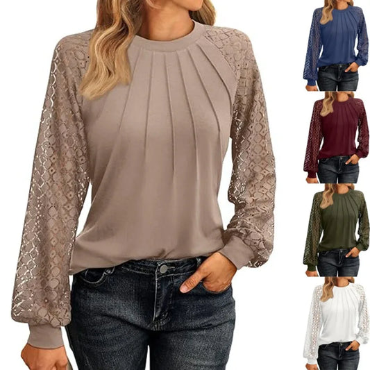 Solid Casual Loose Blouses For Women Fashion 2024 Autumn Vintage Women's Oversized Shirts And Blouses Elegant Youth Female Tops