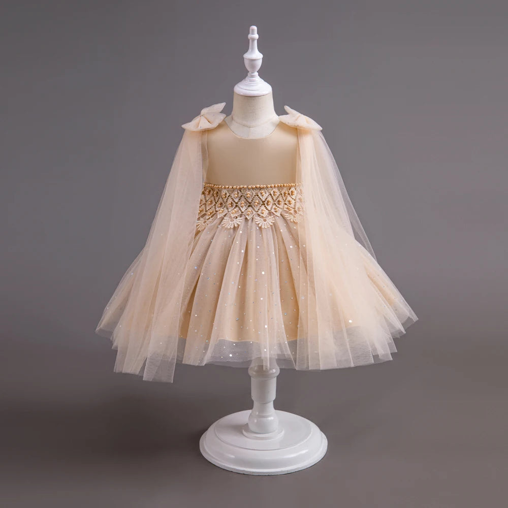 Kids Girl Dress Party Dresses For Girls Birthday Princess Wedding Dress Lace Christening Gown Baby Blue Baptism Clothing