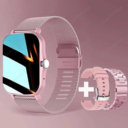 +3pc Square Smart Watch Women Men Smartwatch Touch Dial Calls Music Smartclock For Android IOS Fitness Tracker Sport Smart-watch