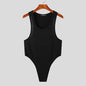 INCERUN Tops 2023 Korean Style Sexy Men's Fashion Simple Solid Waistcoat Casual All-match Male Sleeveless Jumpsuits  Vests S-5XL