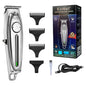 Kemei Professional Hair Clipper All Metal Men Electric Cordless Hair Trimmer 0mm Baldheaded T Blade Finish Haircut Machine 1949