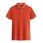 Polo Shirt mens Summer New Mens Short Sleeve Polo Shirt synthetic fiber  Men's Business Casual Polo Shirt S-4XL