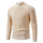 2025 High Quality Men's New Autumn and Winter Casual Warm Color Block Sweater Knit Tops Man Clothes