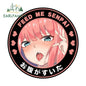 EARLFAMILY 13cm Feed Me Senpai Car Stickers Ahegao Windows Laptop Vinyl Car Wrap Decal Anime Waterproof Car Accessories