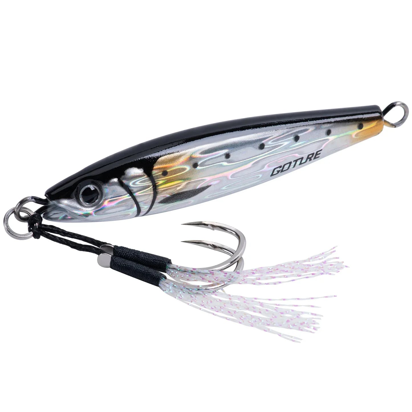 Goture 30g 40g 60g 80g 100g 150g Metal Jigs Lures 3D Large Sea Fishing Lure Sinking Jigging Lure Saltwater Boat Artificial Bait