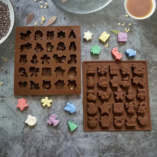 1pc Non-Stick Christmas Chocolate Mold - 25 Cavities for Delicious Xmas Treats Christmas Handicrafts