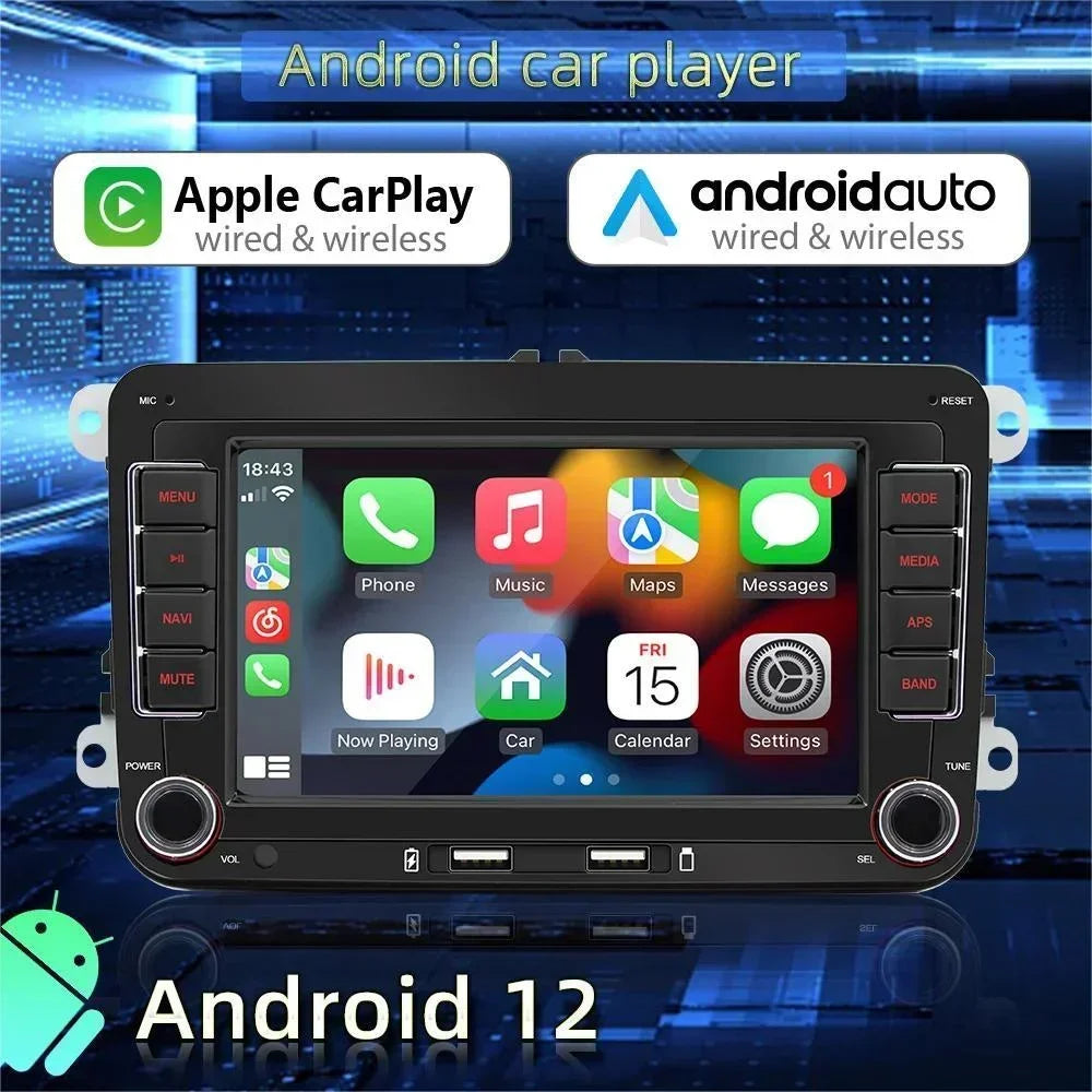 2Din Car Radio Android for Volkswagen Golf 5 6 Polo Passat B6 B7 CC Skoda Jetta Universal Muiltmedia Carplay Wifi GPS Navigation