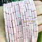 4x13mm Square Natural Stone Light Lavender Chalcedony Loose Spacer Beads for Jewelry Making Diy Bracelet Charms Accessories