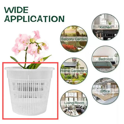 Net Basin Root-control Flowerpot Transparent Ground Basin Green Plant Orchid Breathable Growth Container Drainage Hole Flowerpot