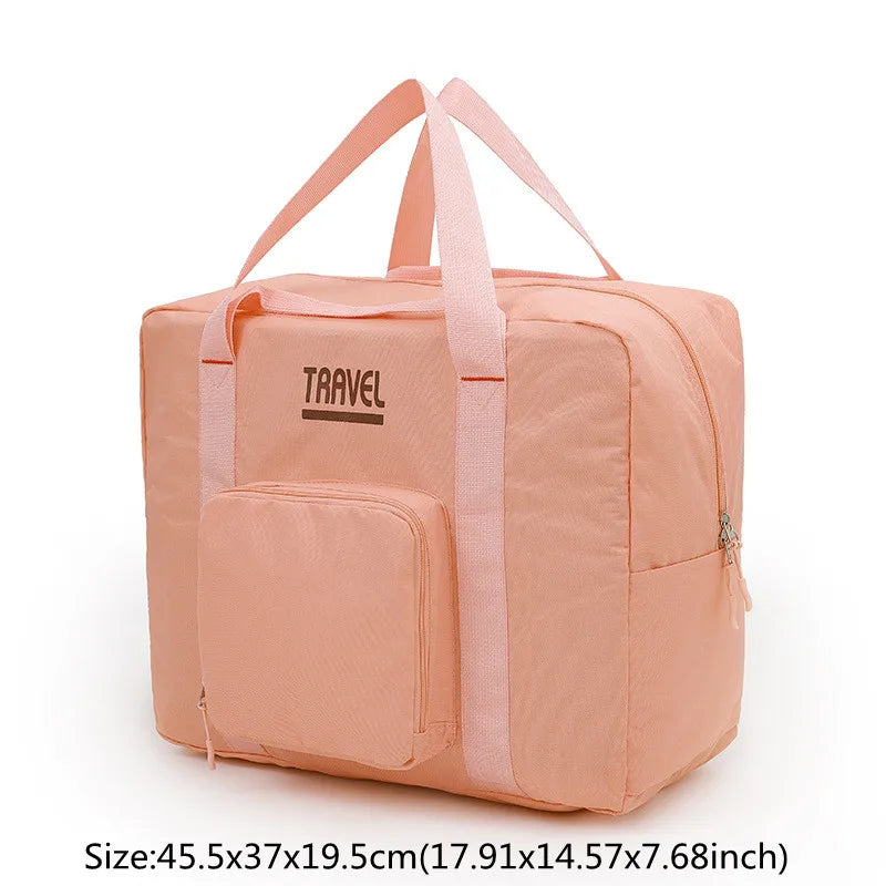 Fashion Folding Travel Bag Unisex Oxford Travel Weekend Overnight Bags Large Capacity Hand Luggage Tote Duffel Accessor Supplies