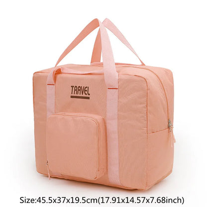 Fashion Folding Travel Bag Unisex Oxford Travel Weekend Overnight Bags Large Capacity Hand Luggage Tote Duffel Accessor Supplies