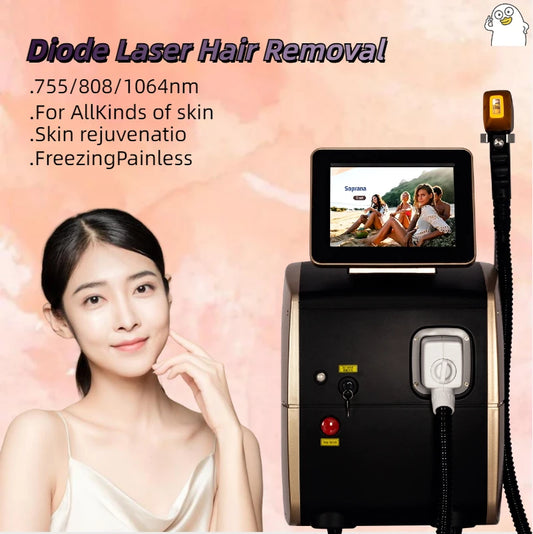 Factory Customized professional diode laser 755nm 808nm 1064nm ice point hair removal beauty machine