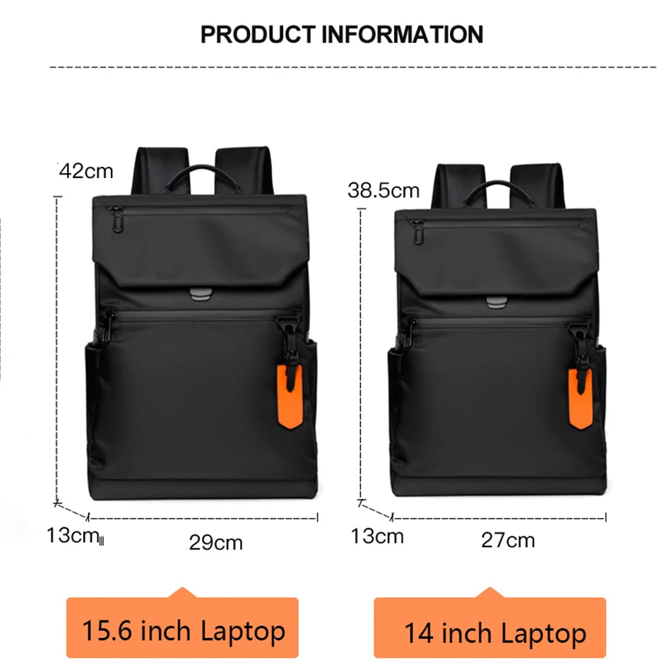 High Quality Waterproof Men's Laptop Backpack Luxury Brand Designer Black Backpack for Business Urban Man Backpack USB Charging