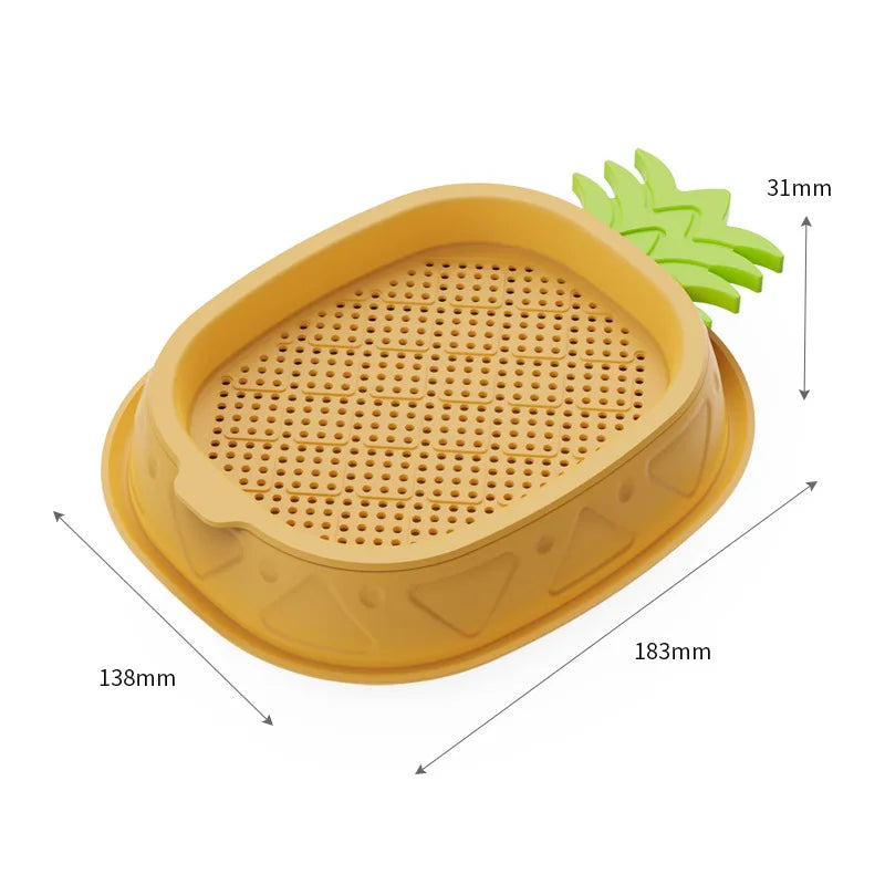 Hydroponic Cat Grass Planter Cat Grass Planter Tray Pineapple Design Plant Germination Tray Wheat Grass Growing Pot Nursery Cat