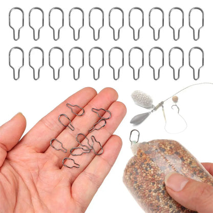50Pcs/Pack PVA Bag Clip Carp Fishing Accessories for Carp Hair Rig Tool Carp Coarse Method Feeder Fishing Tackle