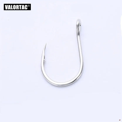 big single hook for treble hook replacement, alloy anti rust coating, barbed sea water fishhooks for fishing