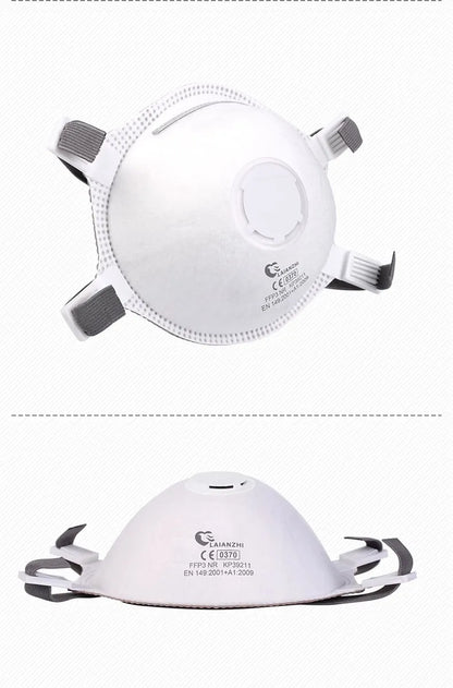 KP39211 Cup shaped Advanced Protective Mask FFP3 Self suction Filtration Particle and Dust Prevention Mask 10 pieces