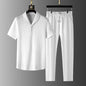Loose Large Size Casual Summer Cool Sport ort Sve T-irt Long Pants Two Piece Set Trendy Brand Breathable Thin Model