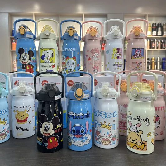 Sanrio Kuromi Water Cup Student Children's Cute Plastic Cup with Lid Straw Cup Straight Drinking Cup Festival Water Cup