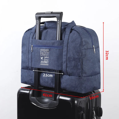 Women's Large Capacity Travel Bag Fitness Yoga Handbag Wet and Dry Wide Shoulder Strap Outdoor Tote Bag