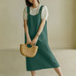 ZANZEA Women Tank Long Dress 2024 Summer Sleeveless Pockets Robe Casual Loose Adjust Suspender Sundress Fashion Solid Midi Dress