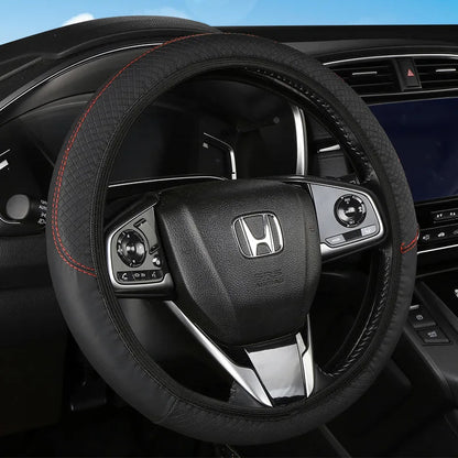 Car Steering Wheel Cover Breathable Anti Slip PU Leather Steering Covers Suitable 37-38cm Auto Decoration Car Accessories