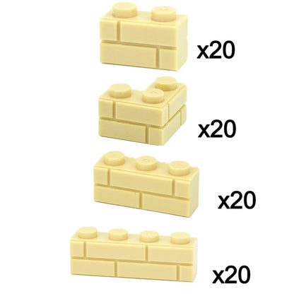 DIY Wall Bricks 1x4 1x3 1x2 Dots Thick Building Block Educational Creative House Contruction Toys Compatible With 15533 For Kids