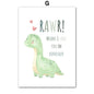 Cartoon Dinosaur Numbers Alphabet Jurassic Dino Nursery Posters Print Canvas Painting Wall Art Picture Baby Kids Room Home Decor