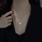 2023 New Fashion Trend Light Luxury Elegant Delicate Pearl Double Layer Heart Necklace Ladies High Jewelry Party Gifts Wholesale