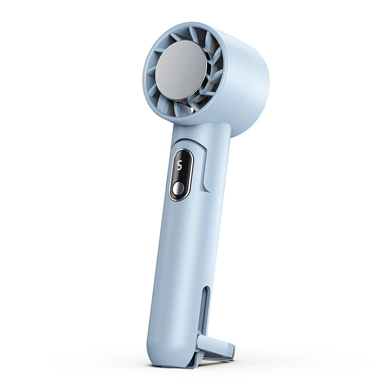 Portable Handheld Turbo Fan Folding Mini Portable Hand Fan USB Rechargeable 4000mAh Battery Electric Cooling Fan Mini Fan Cooler