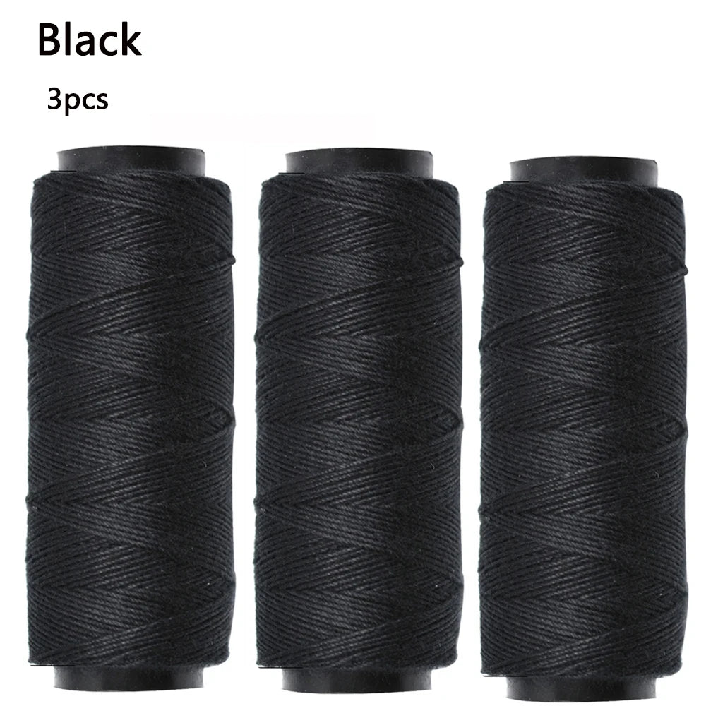 3/5 Rolls Sewing Threads Using for Hand Sewing Hair Extensions Making Wigs DIY (Black, Brown, Dark Brown, Beige, Khaki)