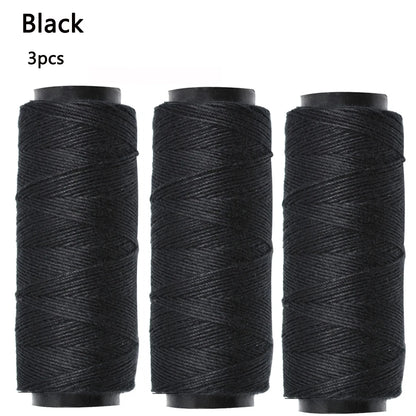 3/5 Rolls Sewing Threads Using for Hand Sewing Hair Extensions Making Wigs DIY (Black, Brown, Dark Brown, Beige, Khaki)