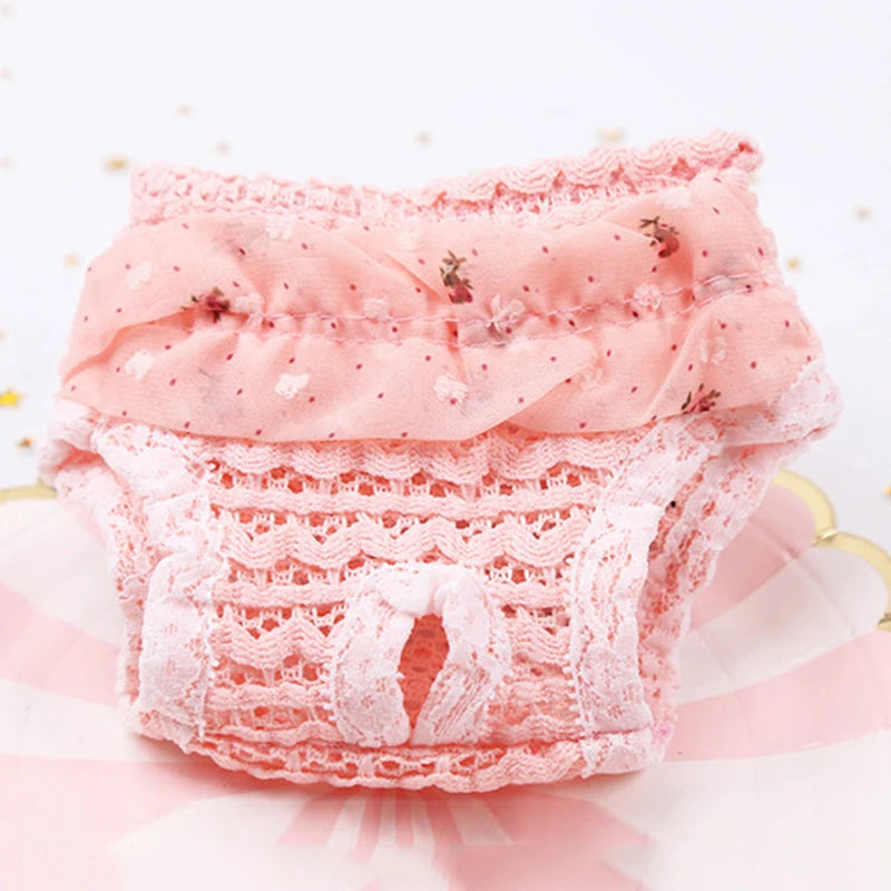 Pet Dog Shorts Sanitary Physiological Pants Cute Fruit Print Diaper Dog Shorts Washable Female Dog Panties Underwear Briefs DC05
