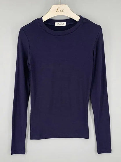 Good Quality T Shirt Korean Style Slim T-shirts 2024 Sexy Tshirts Cotton Long Sleeve Summer Casual Women Tops Tee Shirt Femme