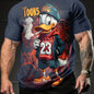 mens summer clothing with 3D printed cartoon duck graphic t shirts round neck short sleeved tees new tops funny t shirt for men