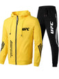 UFC Zipper Hoodie Set Comfortable Breathable Simple Casual Sports Two-Piece SetThin style