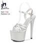 Sandals Women Wedding Shoes 2024 Summer Sexy High Heel 17/20CM Buckle Strap Nightclub Party Shoes Female Sandals Pole Dance Shoe