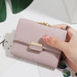 Purse Women's Short Korean PU plaid buckle triple Fold bag Folding niche fashion trend All-in-one Student Coin Coin Purse Women'