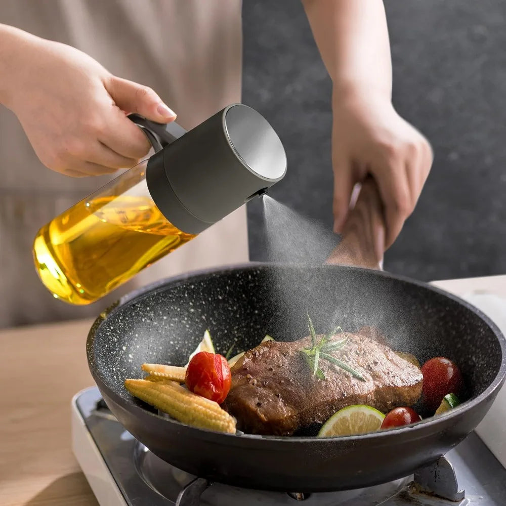 250ML Oil Sprayer,High Borosilicate Glass BPA Free Cooking Oil Mister,Olive Oil Sprayer for Air Fryer, Salad, BBQ,Kitchen Gadget