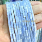 4x13mm Square Natural Stone Light Lavender Chalcedony Loose Spacer Beads for Jewelry Making Diy Bracelet Charms Accessories