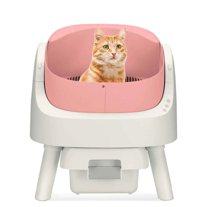 AutoScooper Automatic Cat Litter Box Safety Self Cleaning Machine, Includes Mat And Trash Bags, White (Manufactured By PetPivot)